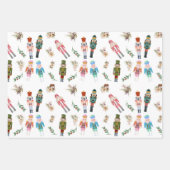 Feuille De Papier Cadeau Aquarelle Noisettes de Noël Collage (Devant 2)