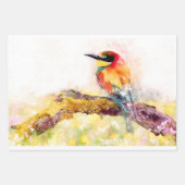 Feuille De Papier Cadeau Aquarelle Oiseau 5 Découpage Mur Art (Devant 3)
