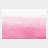 Feuille De Papier Cadeau Aquarelle Ombre or rose (Devant 3)