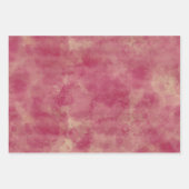 Feuille De Papier Cadeau Aquarelle or rose Abstraction (Devant)