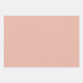 Feuille De Papier Cadeau Aquarelle orangée et marron. (Devant 2)