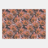 Feuille De Papier Cadeau Aquarelle orangée et marron. (Devant)