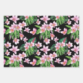 Feuille De Papier Cadeau Aquarelle Orchidées Design 27 (Devant)