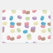 Feuille De Papier Cadeau Aquarelle Pastel colorée Macarons français (Devant 3)