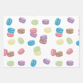 Feuille De Papier Cadeau Aquarelle Pastel colorée Macarons français (Devant 2)