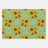 Feuille De Papier Cadeau Aquarelle Pastel Sunflower (Devant 3)