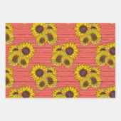 Feuille De Papier Cadeau Aquarelle Pastel Sunflower (Devant)