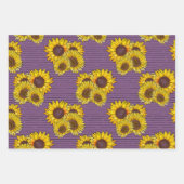 Feuille De Papier Cadeau Aquarelle Pastel Sunflower (Devant 3)