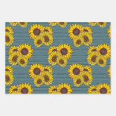Feuille De Papier Cadeau Aquarelle Pastel Sunflower (Devant 2)