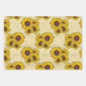 Feuille De Papier Cadeau Aquarelle Pastel Sunflower (Devant)