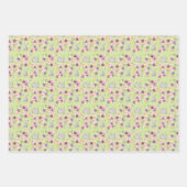 Feuille De Papier Cadeau Aquarelle Peinte lapin de Pâques Fleurs (Devant 3)