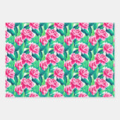 Feuille De Papier Cadeau Aquarelle Pink Peonis Imprimer (Devant 3)