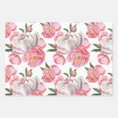 Feuille De Papier Cadeau Aquarelle Pivoine Fleurie (Devant)