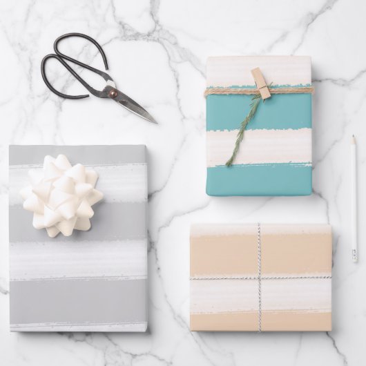 Feuille De Papier Cadeau Aquarelle Plage (Recto)