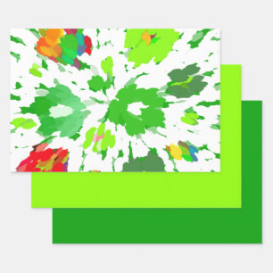 Feuille De Papier Cadeau Aquarelle Pop Art Floral
