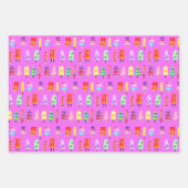 Feuille De Papier Cadeau Aquarelle Popsicles Peint à la main arc-en-ciel (Devant 3)