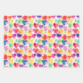Feuille De Papier Cadeau Aquarelle Rainbow Heart (Devant)
