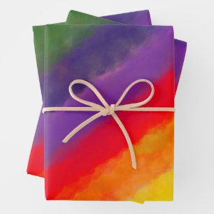 Feuille De Papier Cadeau Aquarelle Rainbow personnalisée
