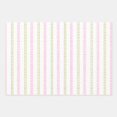 Feuille De Papier Cadeau Aquarelle rose et vert Mahjong (Devant 2)