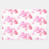 Feuille De Papier Cadeau Aquarelle rose orchidée (Devant)