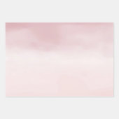 Feuille De Papier Cadeau Aquarelle rose pâle   (Devant)