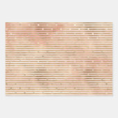 Feuille De Papier Cadeau Aquarelle rose pâle (Devant 3)