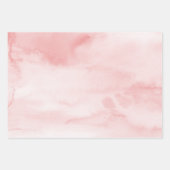 Feuille De Papier Cadeau Aquarelle rose pâle (Devant 2)