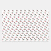 Feuille De Papier Cadeau Aquarelle rose Petite vache (Devant 3)