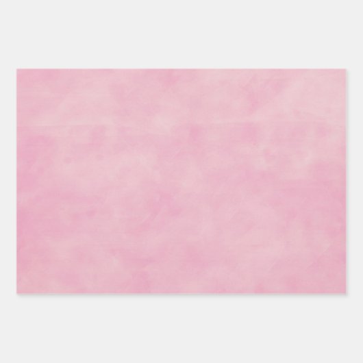 Feuille De Papier Cadeau Aquarelle rose variable (Devant 3)