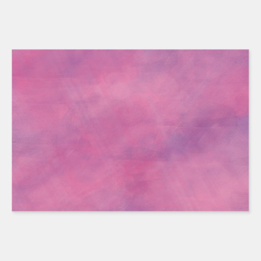 Feuille De Papier Cadeau Aquarelle rose variable (Devant 2)