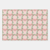 Feuille De Papier Cadeau Aquarelle rose Verre de Noël (Devant 2)