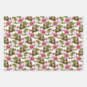 Feuille De Papier Cadeau Aquarelle rose vintage (Devant 2)