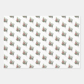 Feuille De Papier Cadeau Aquarelle rouge d'hiver moderne (Devant 3)