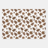 Feuille De Papier Cadeau Aquarelle rustique de Pinecone (Devant)