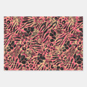 Feuille De Papier Cadeau Aquarelle Safari animal Imprimer (Devant 2)