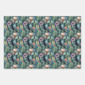 Feuille De Papier Cadeau Aquarelle Succulente (Devant)