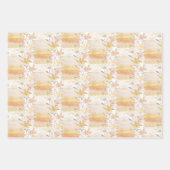 Feuille De Papier Cadeau Aquarelle Terracotta Couleur de soleil (Devant 2)