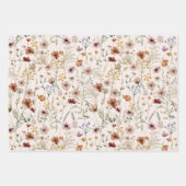 Feuille De Papier Cadeau Aquarelle Tiny Bloom Boho Motif Floral (Devant 3)