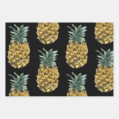 Feuille De Papier Cadeau Aquarelle tropicale ananas Motif sans couture (Devant 3)
