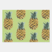 Feuille De Papier Cadeau Aquarelle tropicale ananas Motif sans couture (Devant 2)