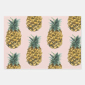 Feuille De Papier Cadeau Aquarelle tropicale ananas Motif sans couture (Devant)