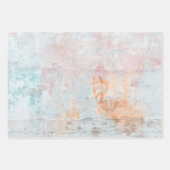 Feuille De Papier Cadeau Aquarelle Turquoise rouille (Devant 2)