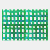 Feuille De Papier Cadeau Aquarelle - vert (Devant 3)