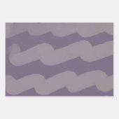 Feuille De Papier Cadeau Aquarelle violette moderne rayures vacances (Devant)