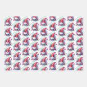 Feuille De Papier Cadeau Aquarelle Whimsical Gnomes de vacances (Devant 2)