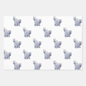 Feuille De Papier Cadeau Aquarelle White Arctic Fox Noël (Devant 3)