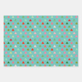Feuille De Papier Cadeau Aquarelle Xmas Confetti Stripes Triangles Points (Devant 3)