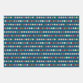 Feuille De Papier Cadeau Aquarelle Xmas Confetti Stripes Triangles Points (Devant 2)