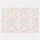 Feuille De Papier Cadeau Aquarelle Xmas Confetti Stripes Triangles Points (Devant)