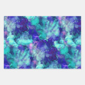 Feuille De Papier Cadeau Aquarelles d'imaginaire en tons multiples : (Devant)